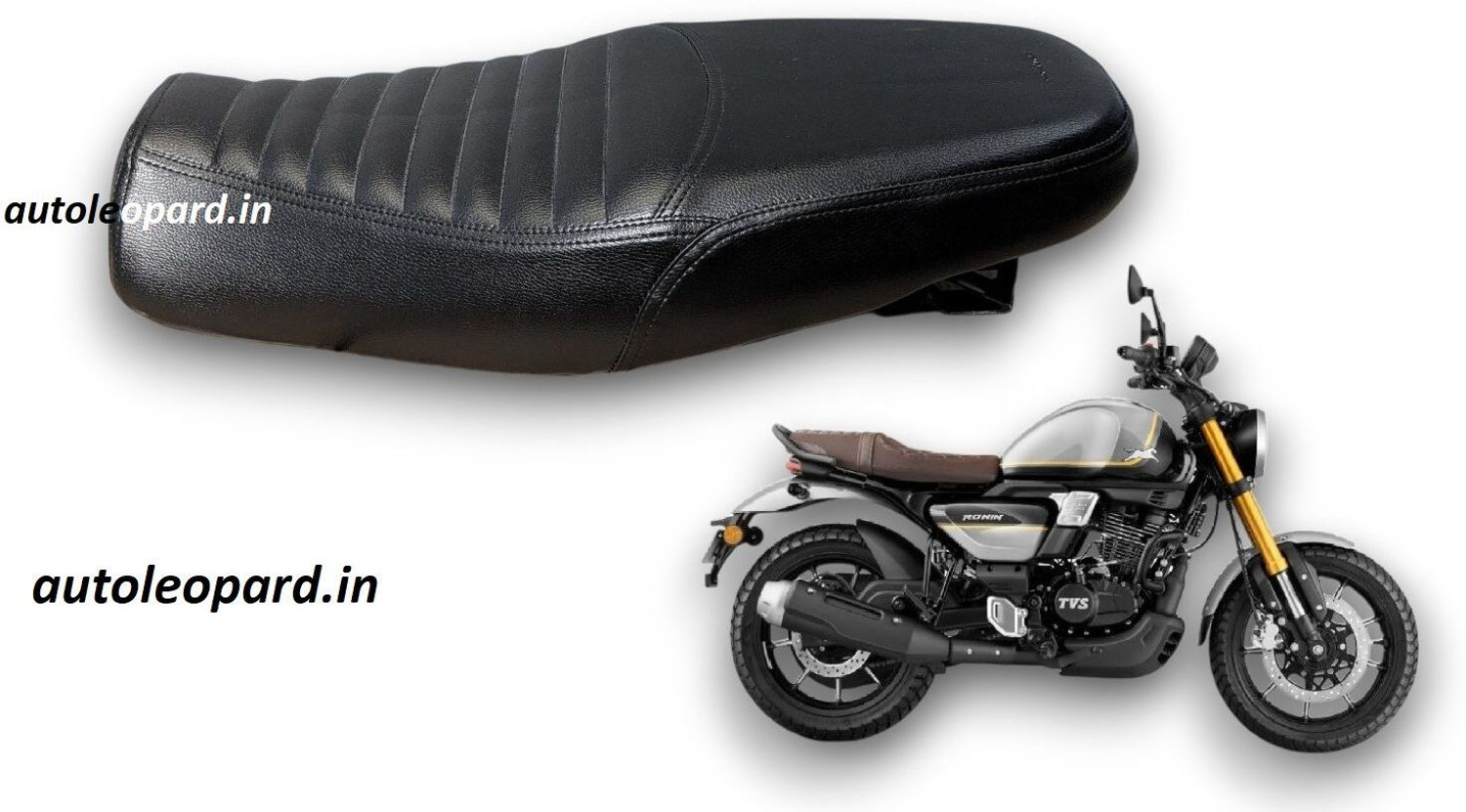 Image of AUTOLEOPARD RONIN 225 PREMIUM QUALITY SOFT TOUCH RUBBER FOAM Single Bike Seat Cover For TVS NA