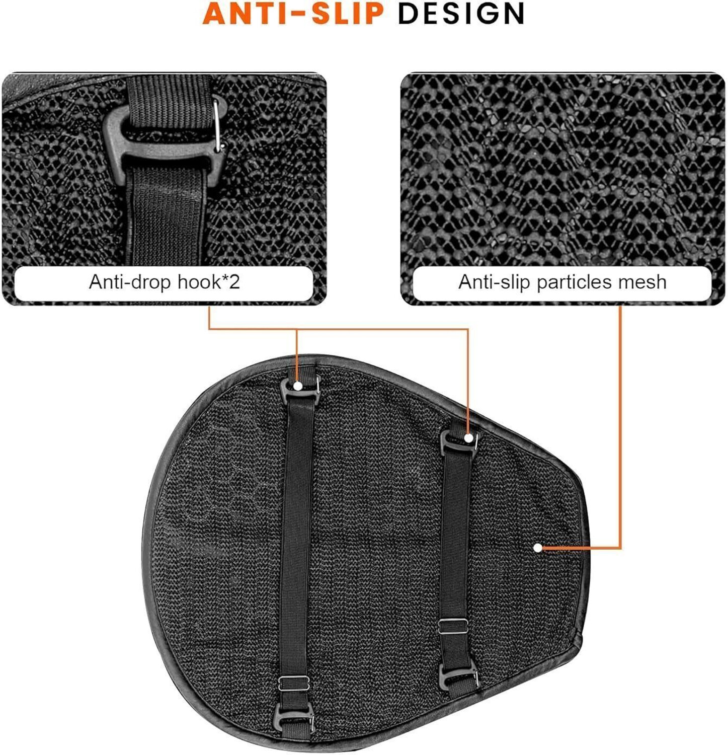 Image of PilloWillo 3D-Gel Bike Seat Cushion | Shock-Absorbing Pad for Long Rides & Comfort | Single Bike Seat Cover For Universal For Bike Universal For Bike