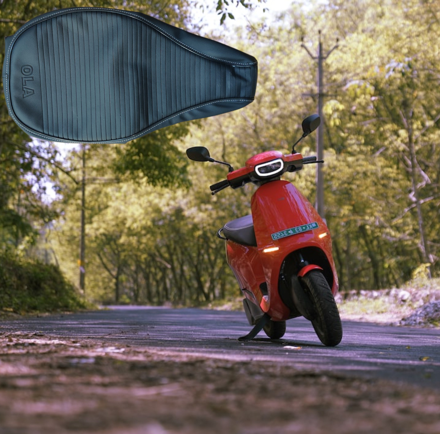Image of CapeShoppers CAPE SHOPPERS Seat Cover for Ola Electric S1 Pro Single Bike Seat Cover For Ola S1, S1 Pro