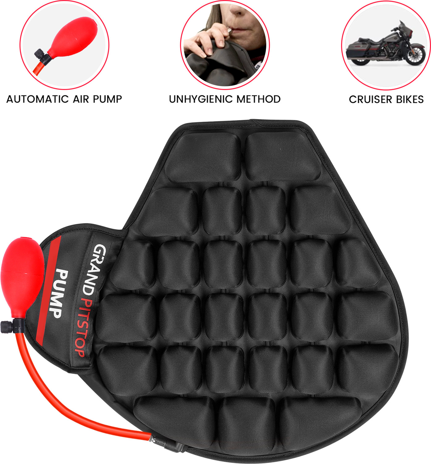 Image of GrandPitstop Airseat Bub C Single Bike Seat Cover For Royal Enfield Bullet Classic