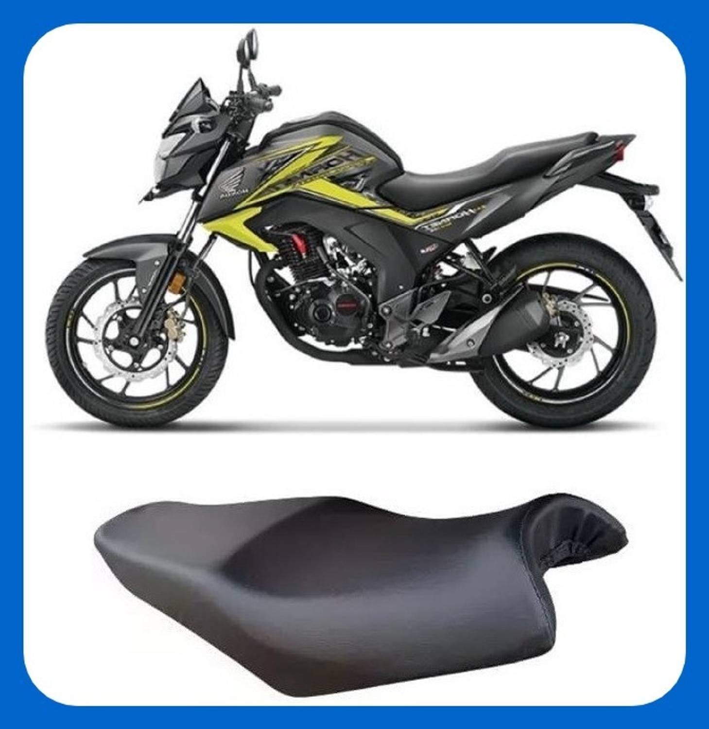 carbox Cover-New81-Black Color Bike Seat Cover [ Honda Hornet 160 ] Single Bike Seat Cover For Honda CB Hornet 160