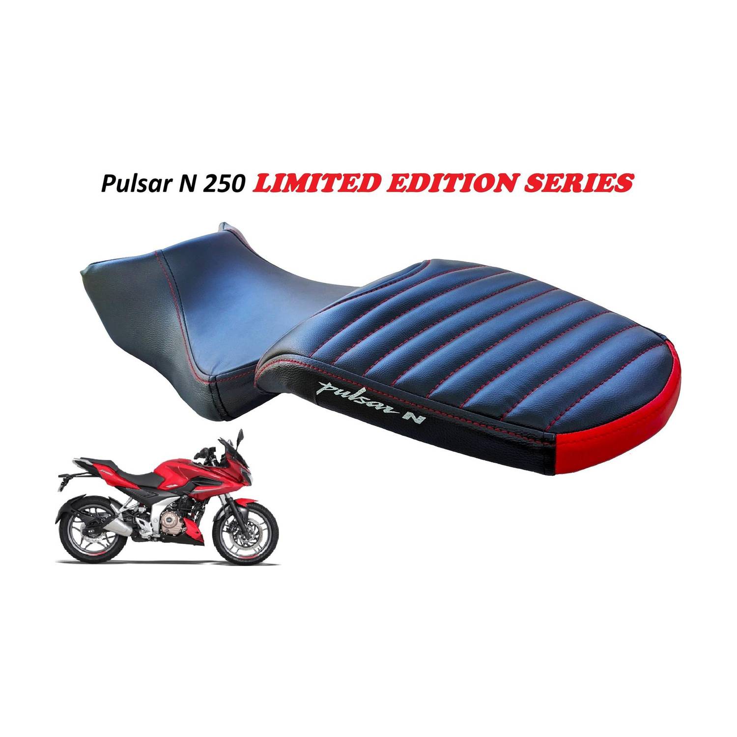 AUTOLEOPARD PULSAR N 250 DOUBLE STITCH BIKE SEAT COVER Split Bike Seat Cover For Bajaj Pulsar