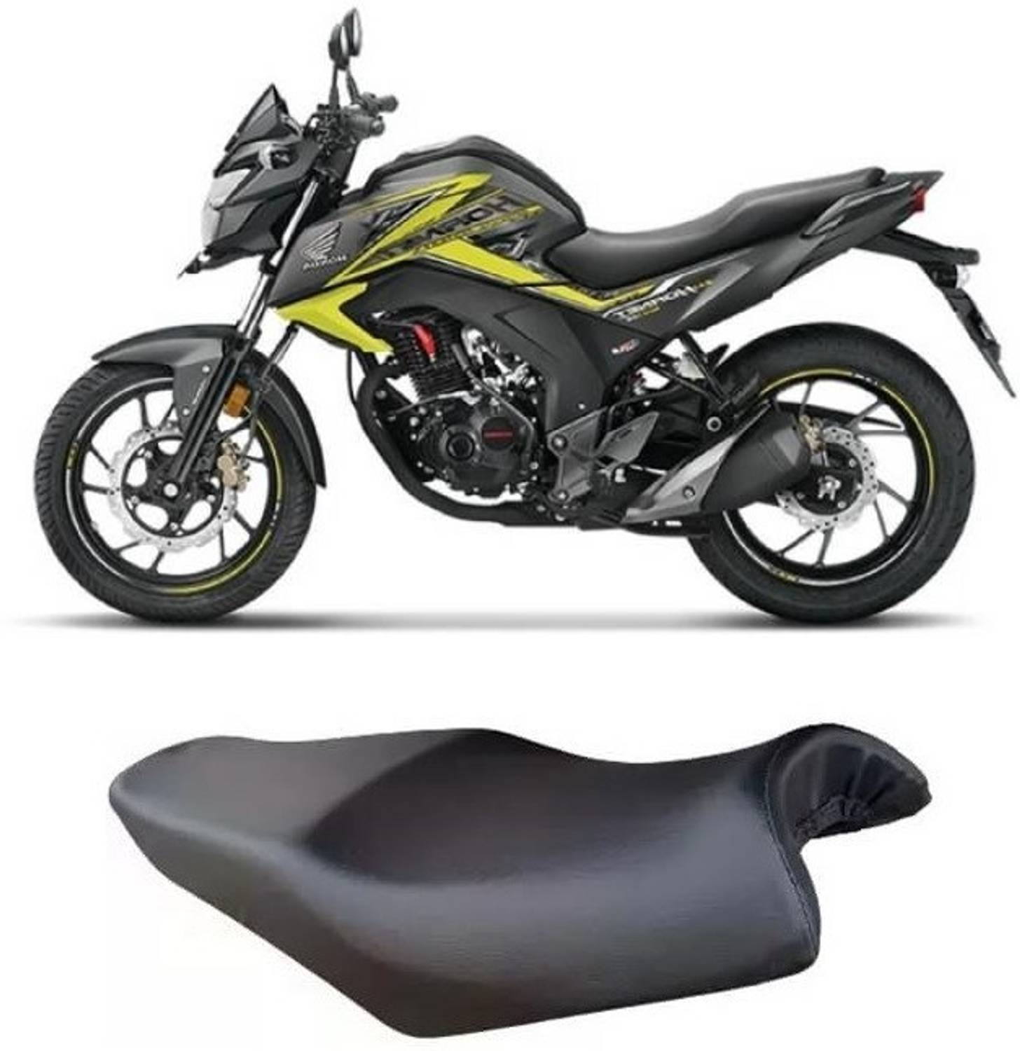 carbox New81-Black Color Bike Seat Cover [ Honda Hornet 160 ] Single Bike Seat Cover For Honda CB Hornet 160