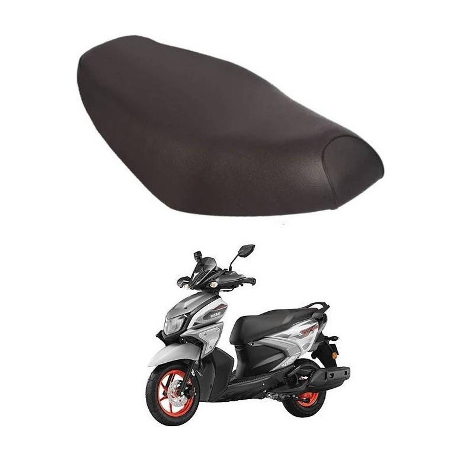 Carbox Enterprises New42-Ray ZR 125 Fi BS6 SCOOTY BLACK SEAT COVER Single Bike Seat Cover For Yamaha Ray ZR