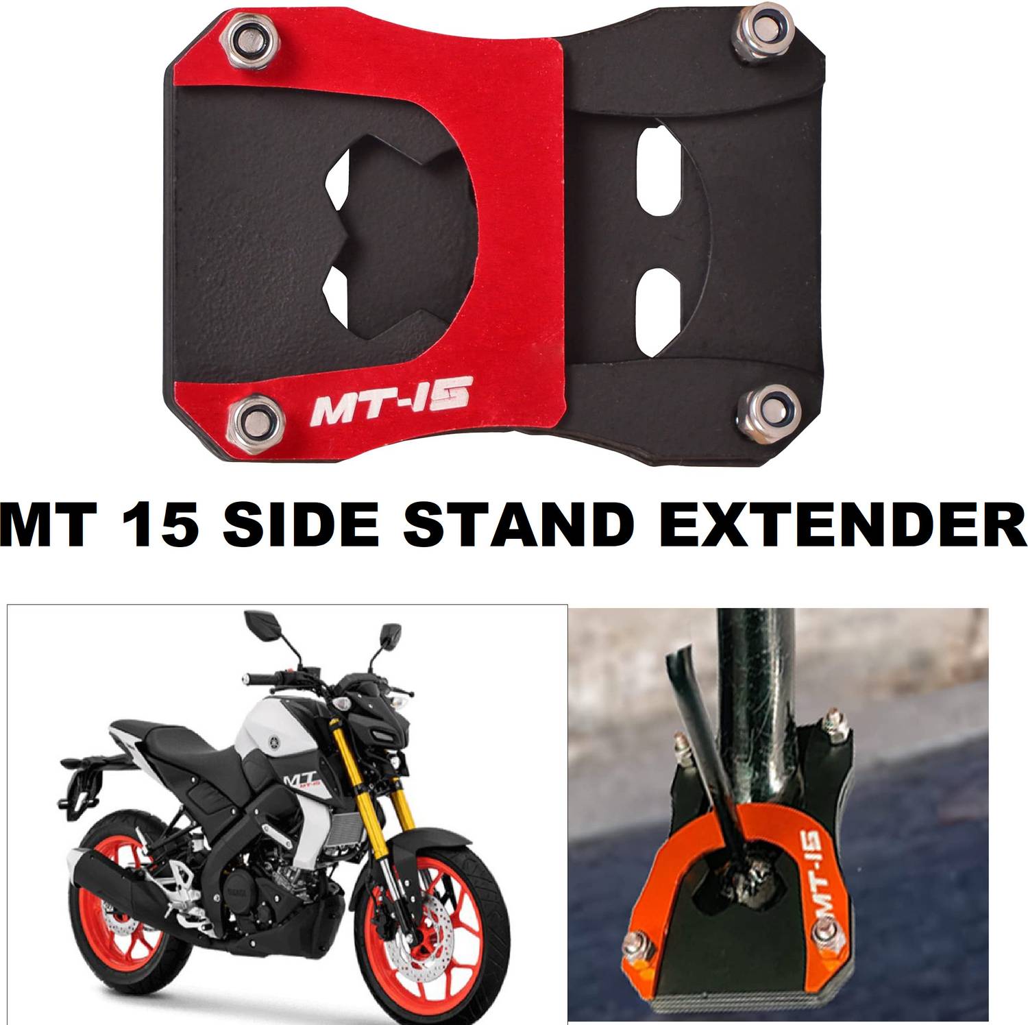 SRPHERE Bike Stand Extender Pad CNC Foot Side Kickstand Enlarger