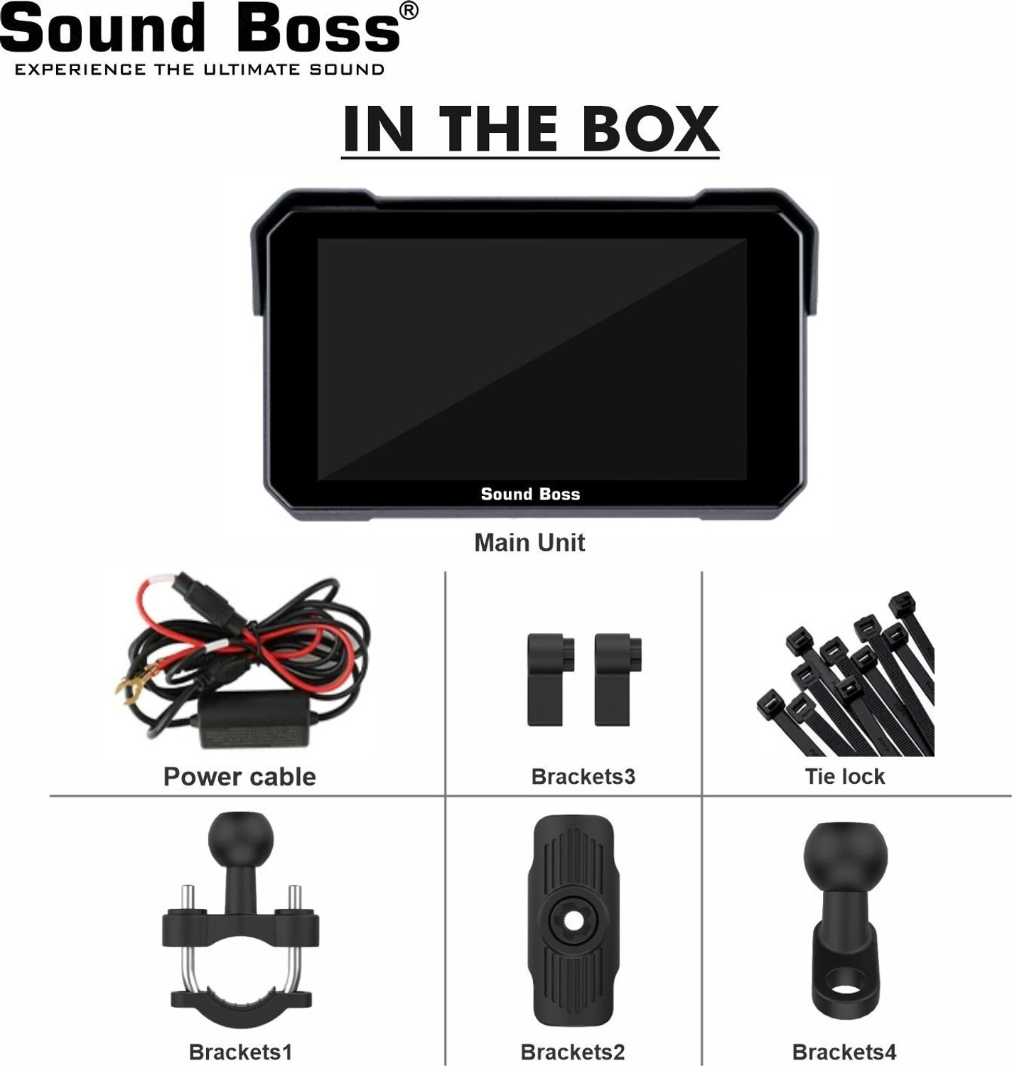 Image of Sound Boss 5 Inch Smart Screen-Wireless CarPlay & Android Auto Touchscreen Bike Stereo System