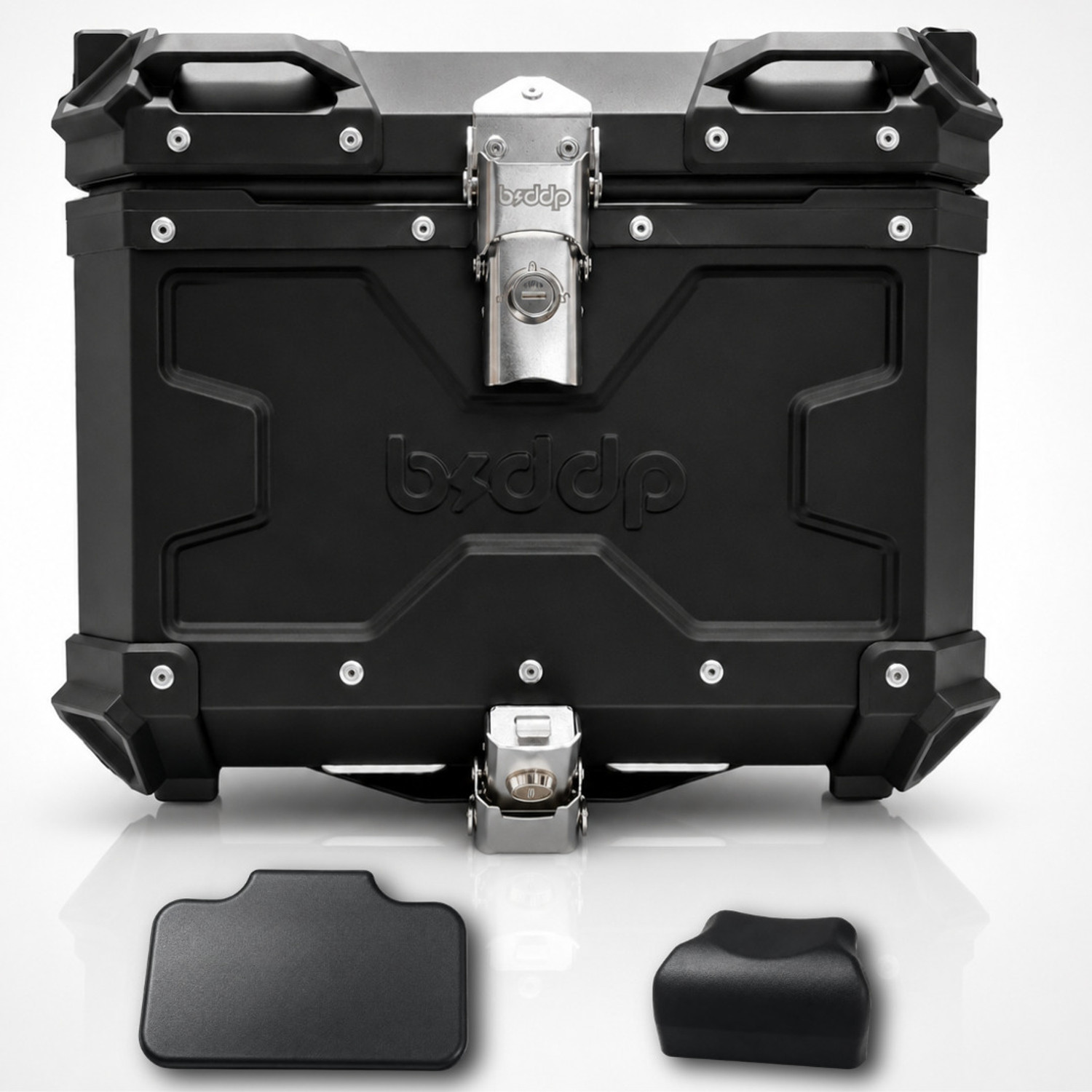 Image of AutoPowerz 45L Motorcycle Top Case Aluminum Motorcycle Tail Box for Store Helmet Luggage Bike Storage Stand