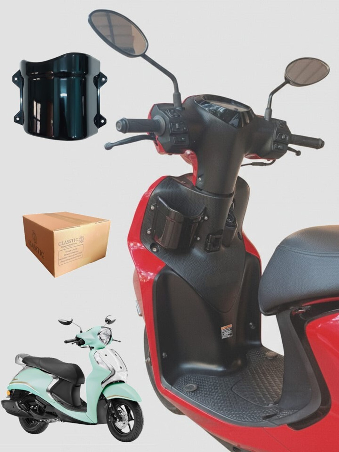Image of Classtic Yamaha Fascino Front Pocket and Glovebox Bike Storage Stand