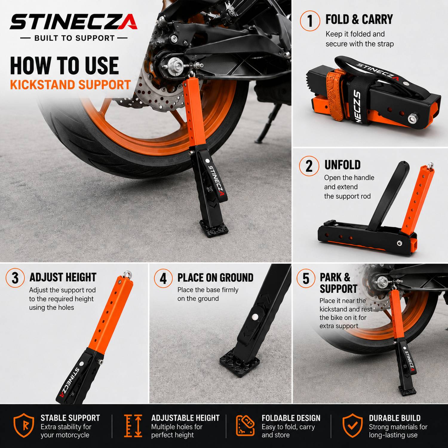 Stinecza Bike Jack Stand Storage Stand - Image 3