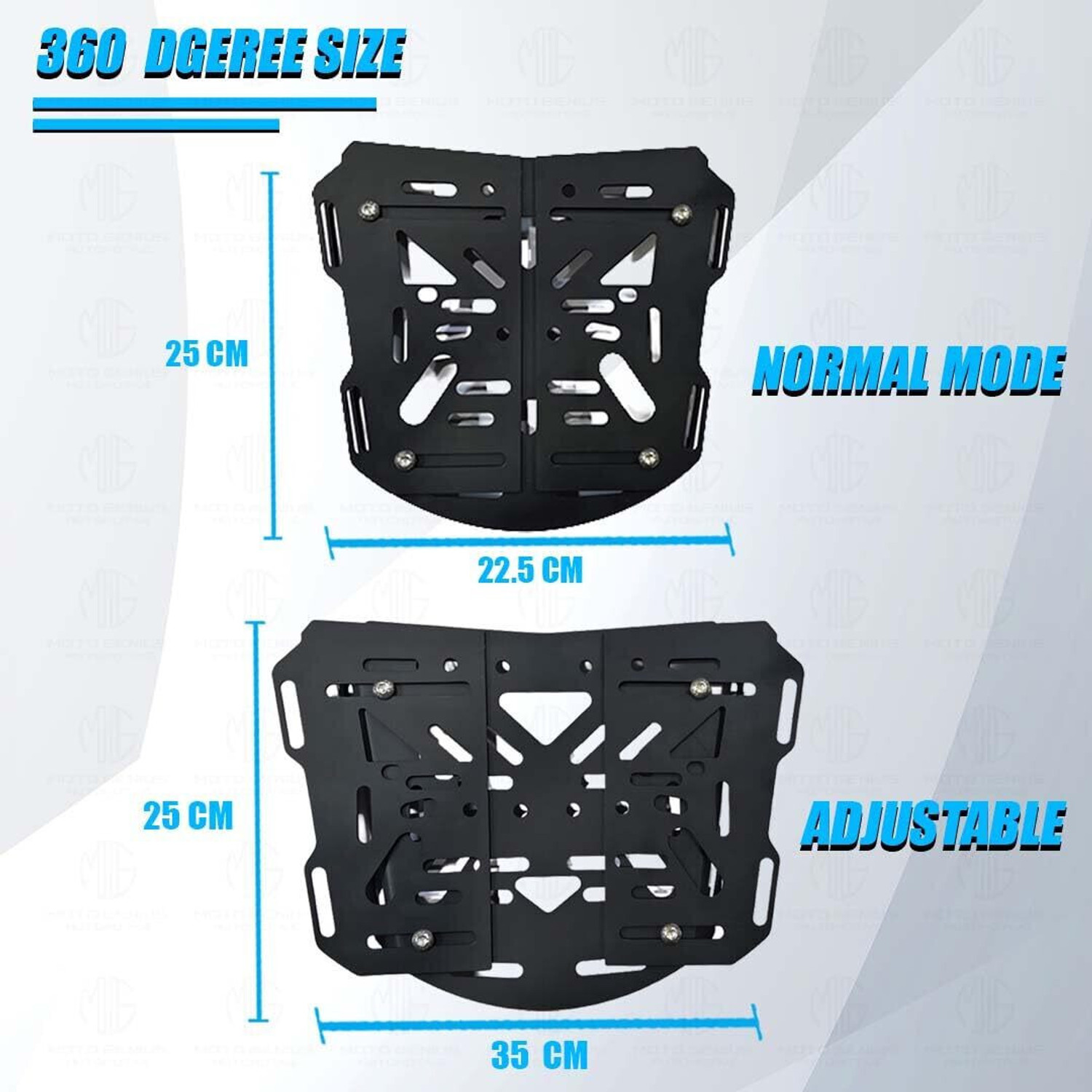 Image of Moto Genius Universal Adjustable Top Base Plate for Luggage Rack Bike Storage Stand