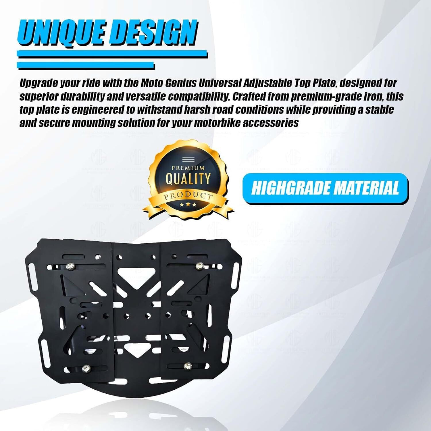 Image of Moto Genius Universal Adjustable Top Base Plate for Luggage Rack Bike Storage Stand