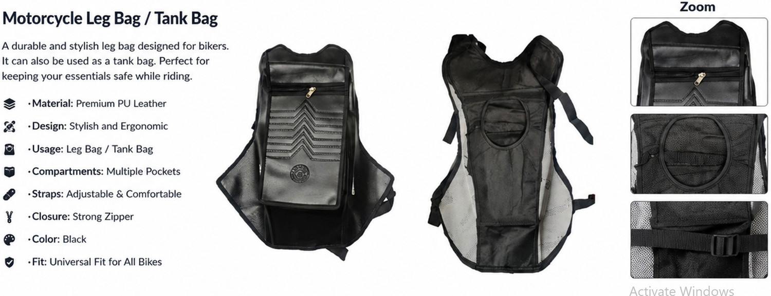 Image of MotoBlink Universal Tank Cover Strap Hero, Honda, TVS Splendor, Passion, HF Bike Tank Cover
