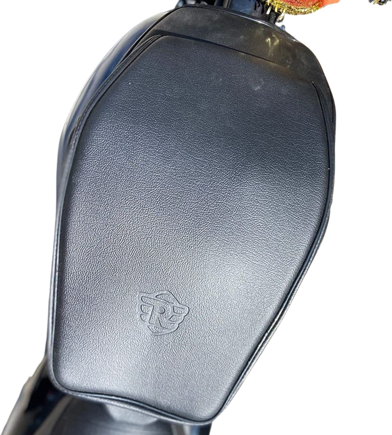 Image of Uniware RE Hunter 350 Leather Scratch Proof Unique Plain Black Tank Cover /Tank Bag Strap Royal Enfield NA Bike Tank Cover
