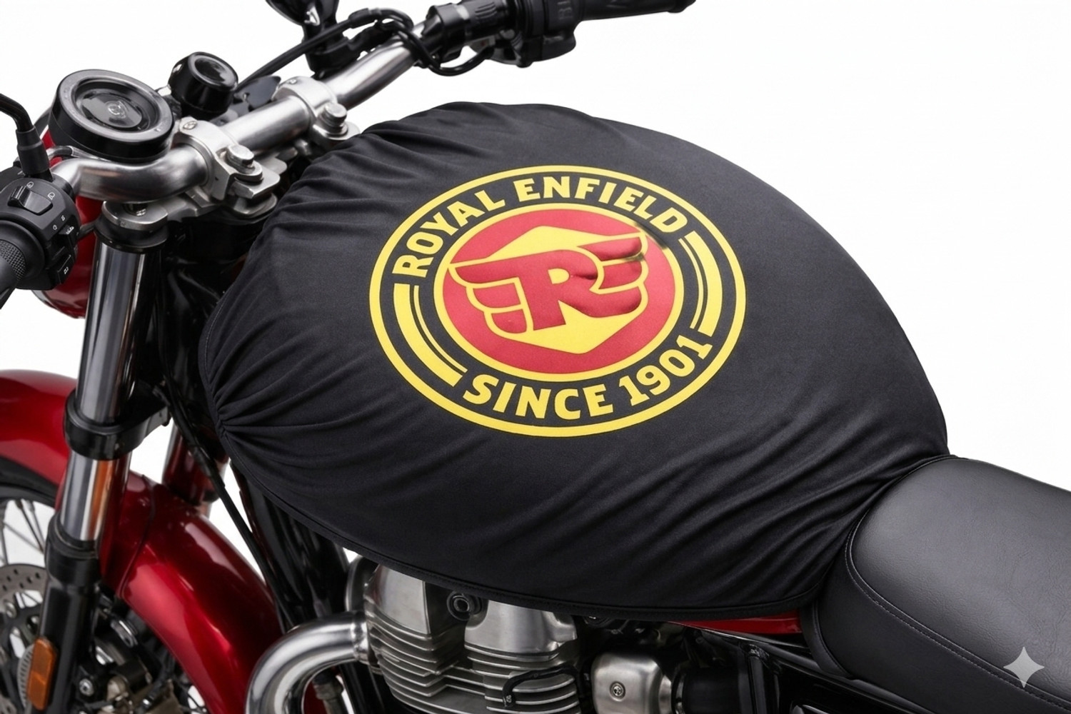 Image of Friendlymall Royal Enfield tank cover Strap Royal Enfield Thunder Bird 350, Thunder Bird 500, Classic 350, Thunderbird 350, Classic 500 Bike Tank Cover