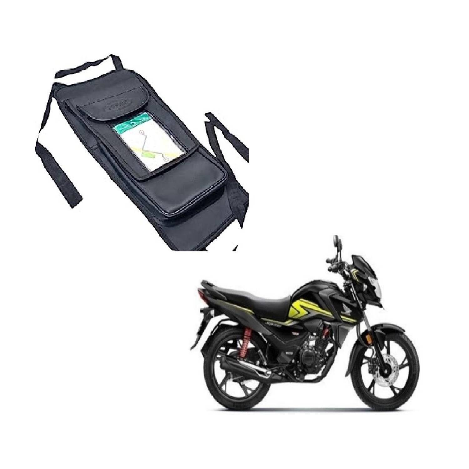 New Improved waterproof Tank Bag (Mobile Pouch) Strap Honda SP125, Universal For Bike Bike Tank Cover - Image 1