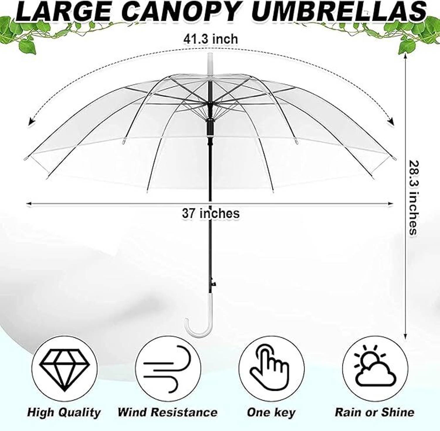 Spirit Transparent Wedding Umbrella - Image 5