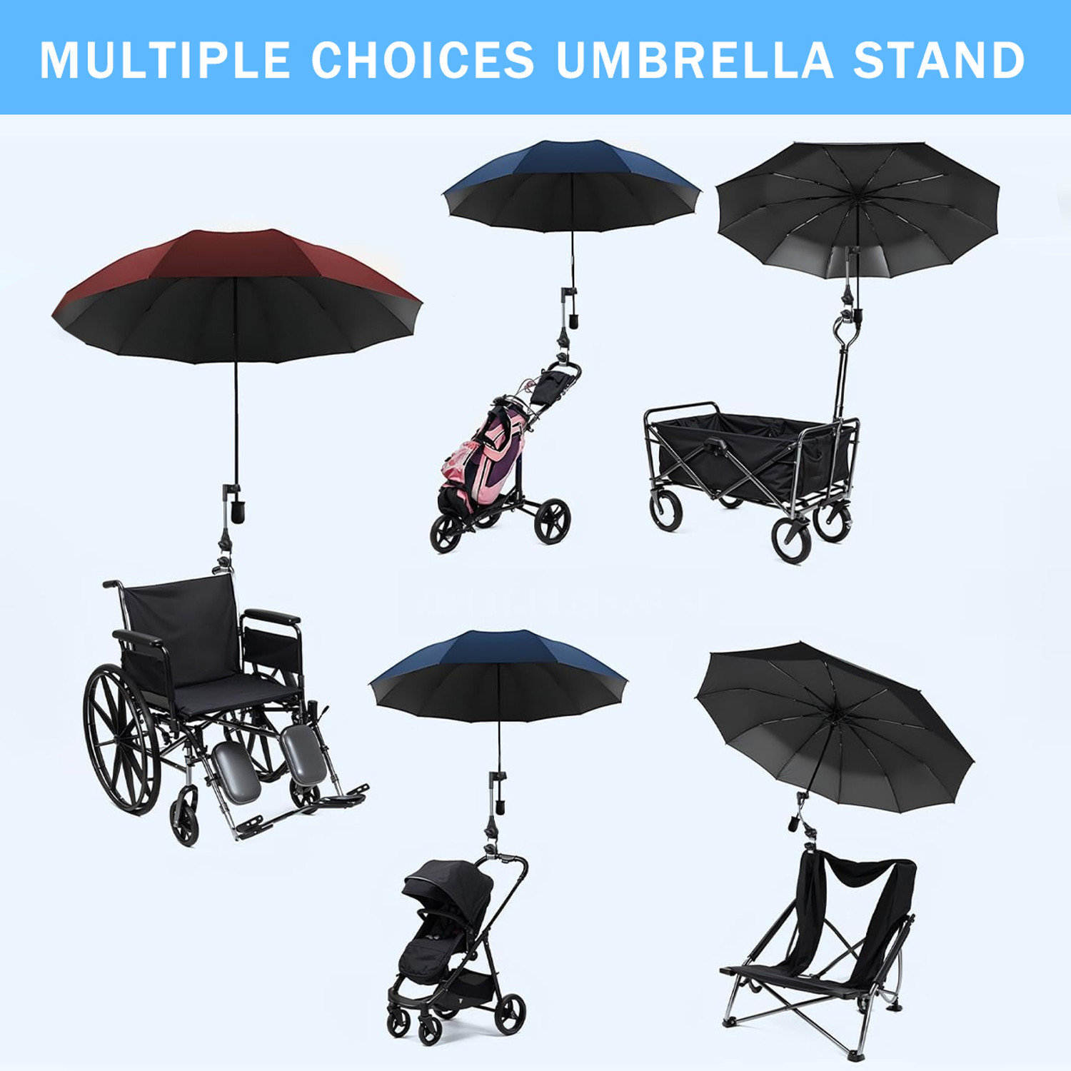 Image of gustave Stroller Umbrella Holder Flexible Arm Bike Umbrella Stand