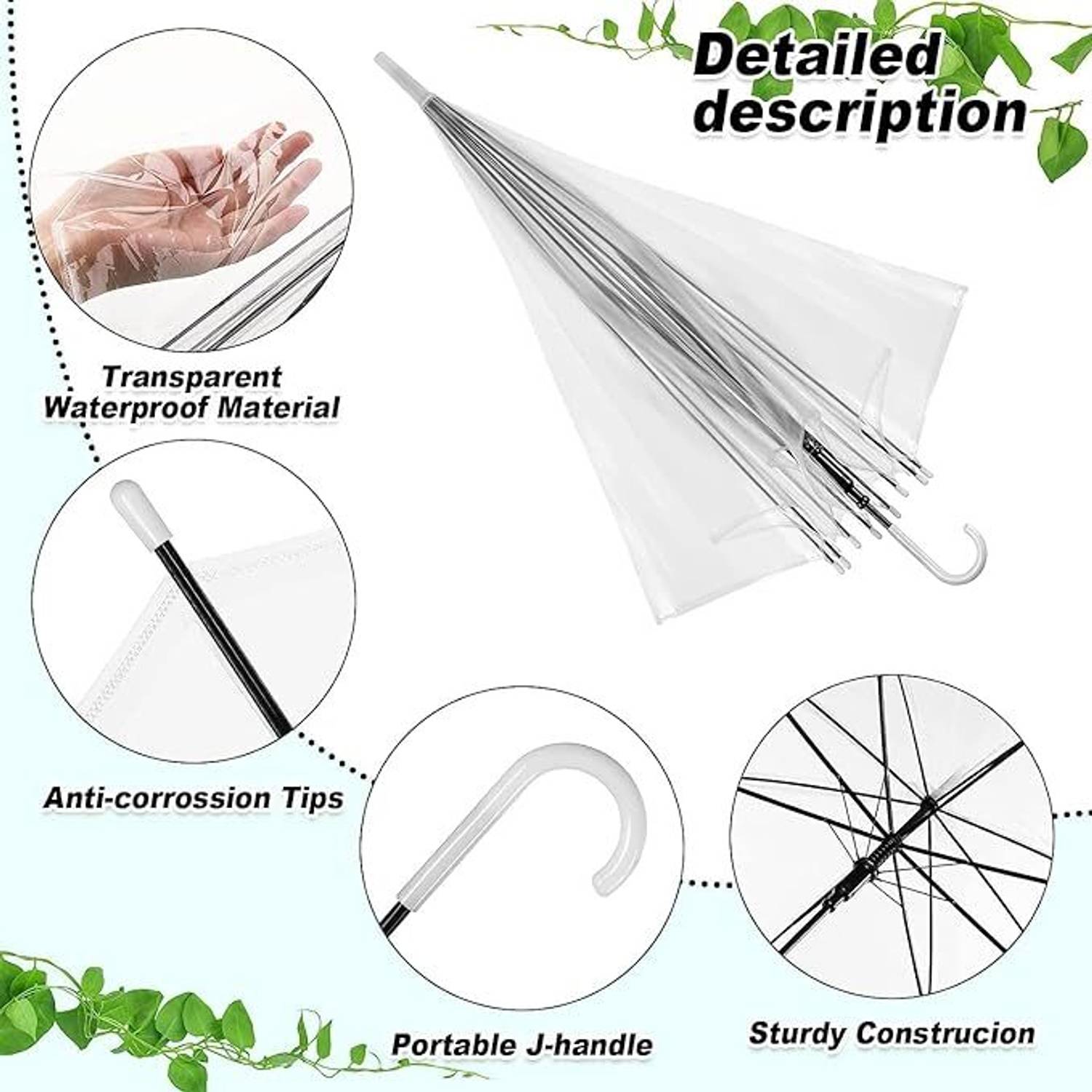 Spirit Transparent Wedding Umbrella - Image 3
