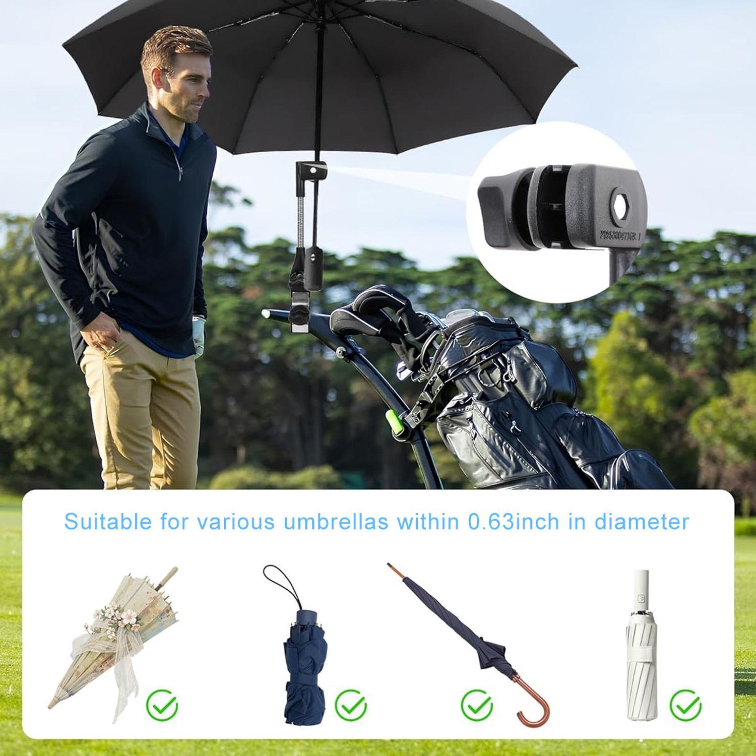 Image of gustave Stroller Umbrella Holder Flexible Arm Bike Umbrella Stand