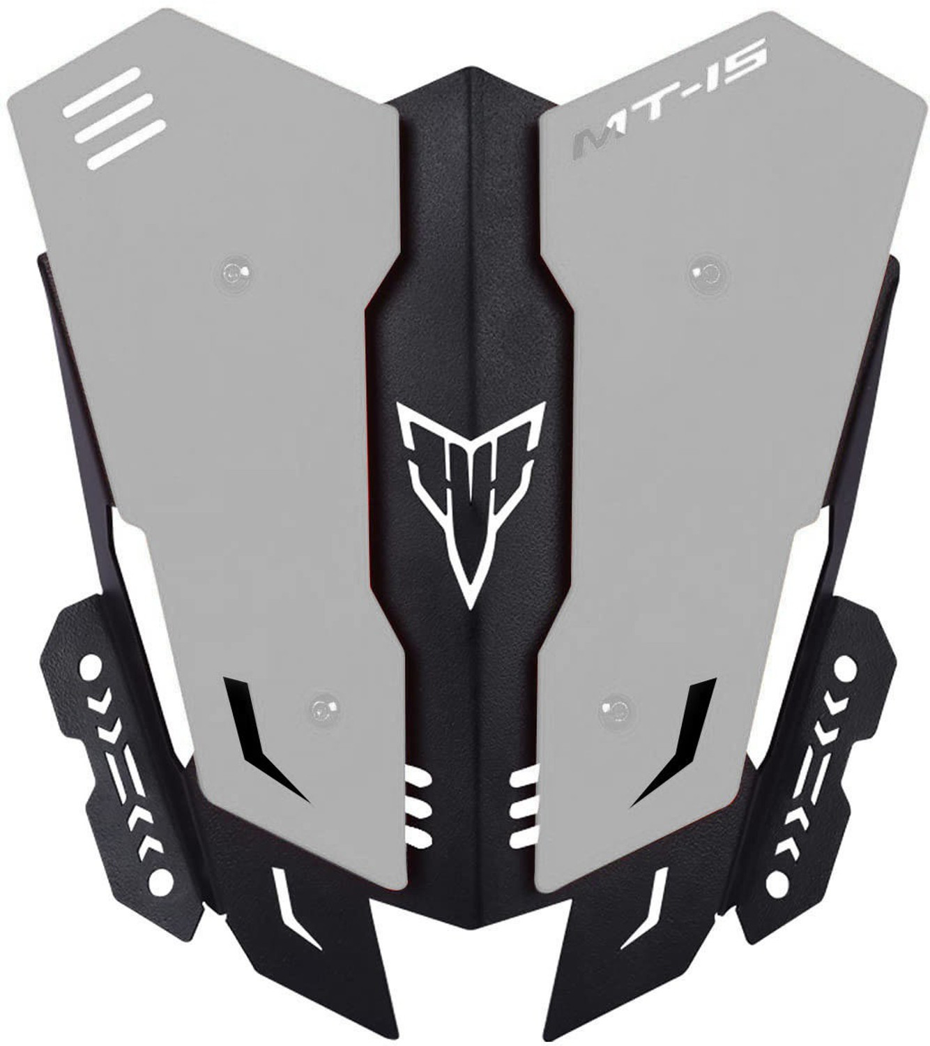 Image of Vagary Heavy Quality Metal Visor for Yamaha MT15 (Silver) Bike Windshield
