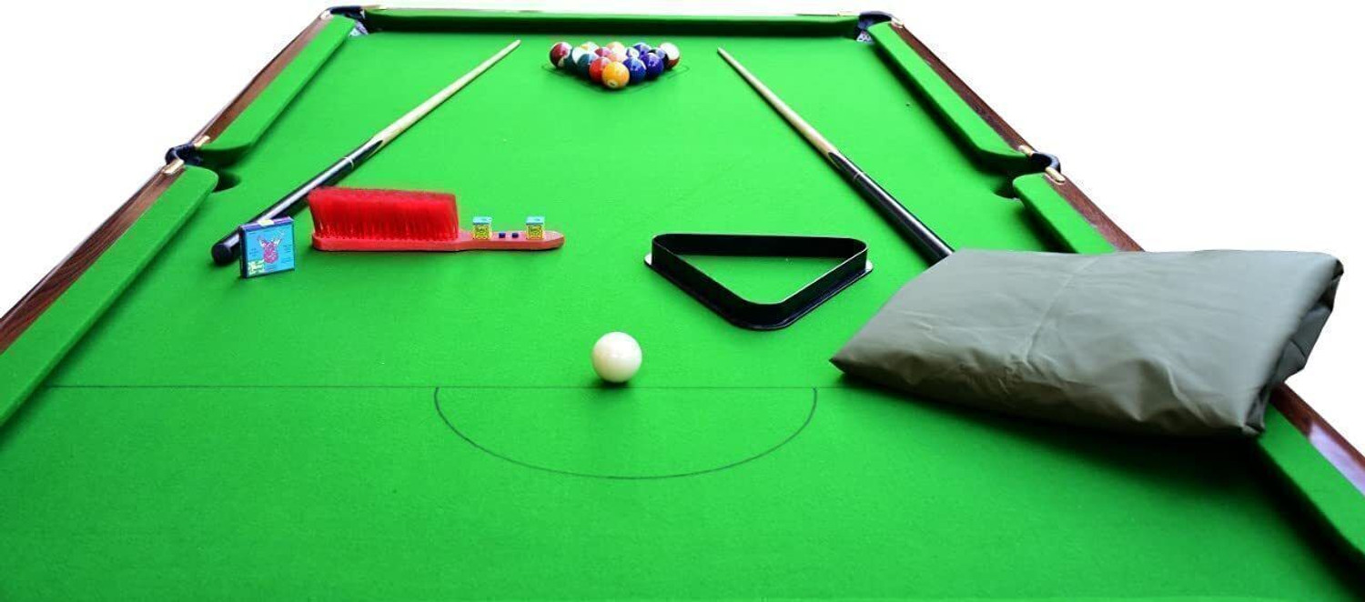 Image of Khalsa Moveable on Wheels Pool Table(Billiard Table) 8x4 FT,Top 18mm Billiards Table