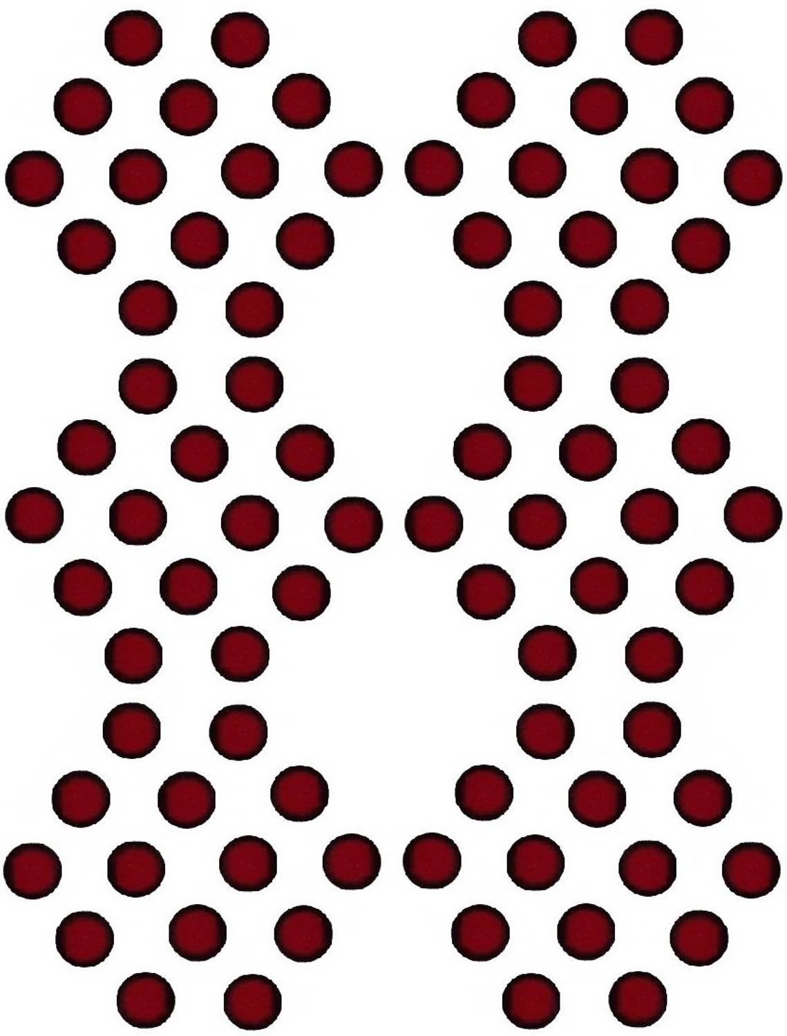 Bawree Small Maroon Premium Velvet Round Shape Black Border Sticker Forehead Maroon Bindis