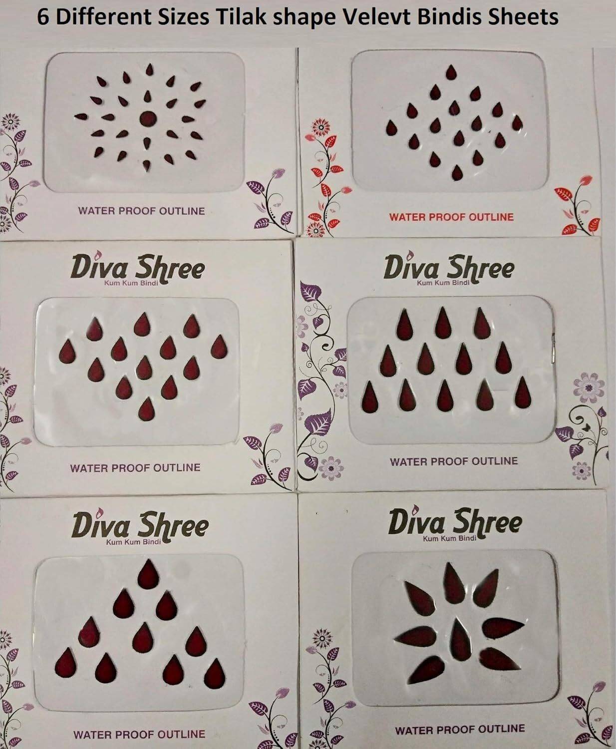 Bawree Maroon Round Velvet Small Bindis Tilak Kumkum Bindi Tikka Forehead Maroon Bindis
