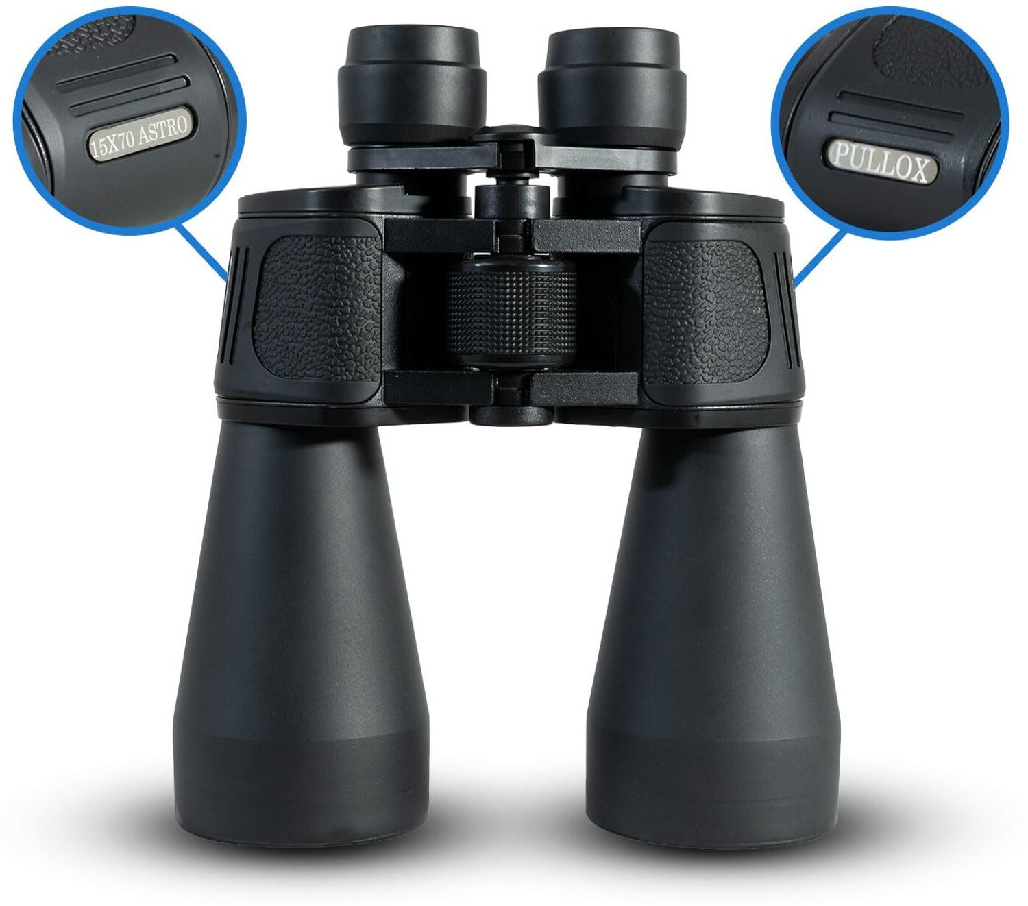 Image of pullox Big Binoculars, Large 15x70 Magnification, Black Textured Grip, Binoculars