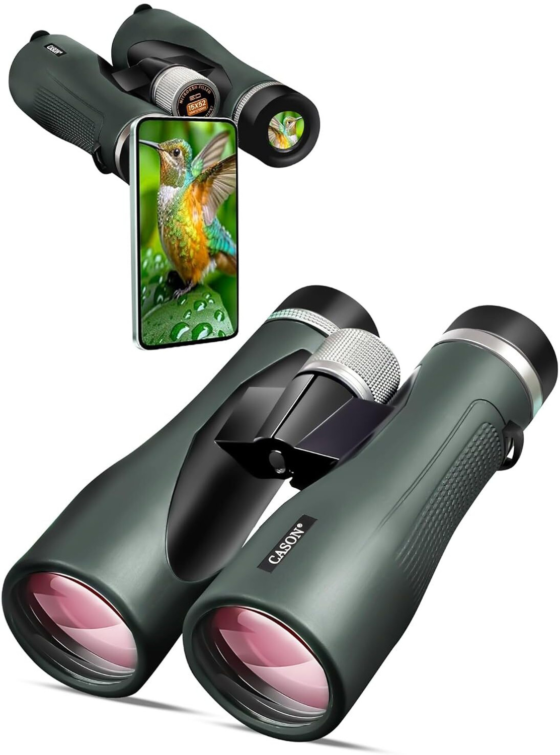 Image of CASON 15 X 52 Binoculars for Long Distance,Bird Watching,Wildlife with Phone Binoculars