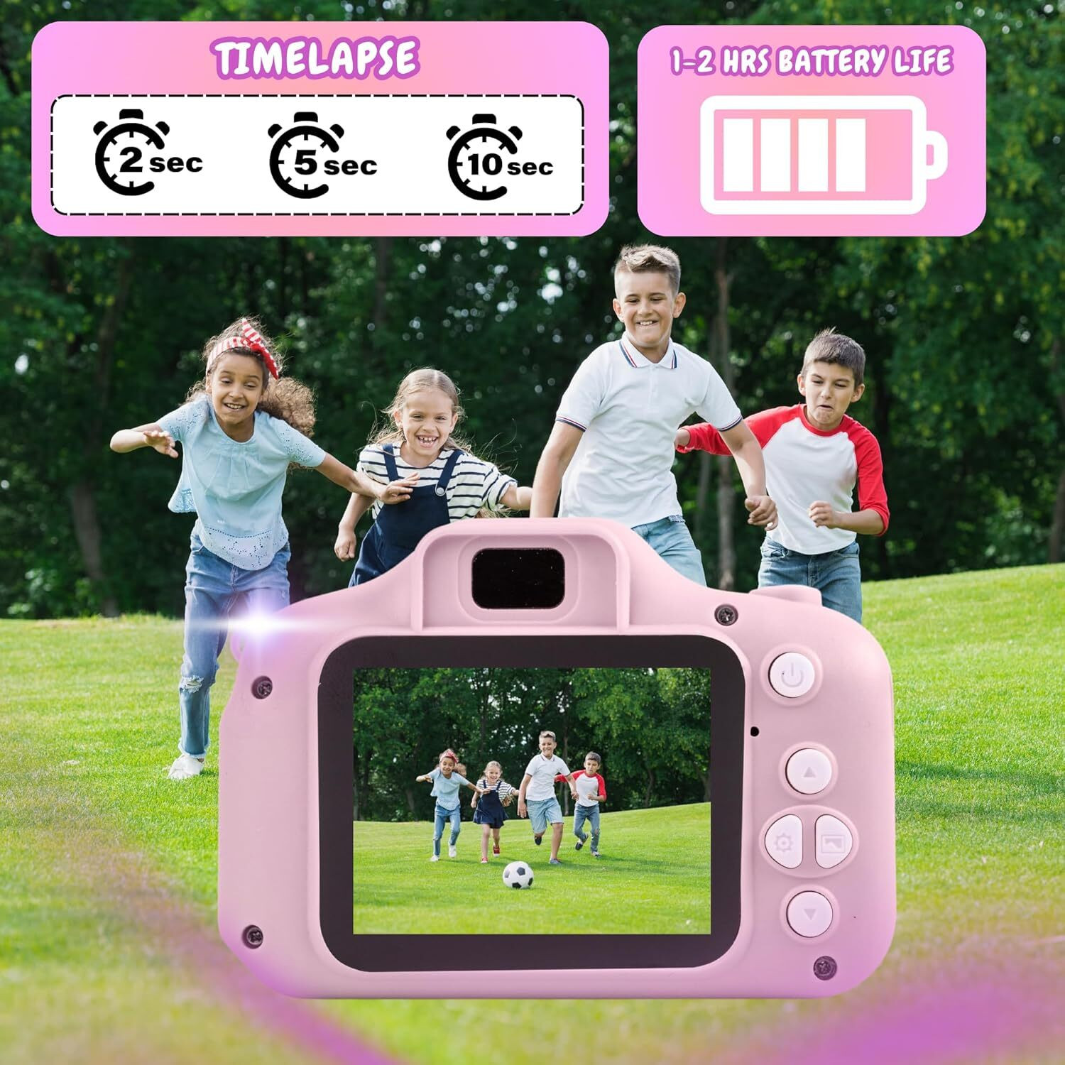 Image of BuyLuxe Camera for Kids with HD Video Recording, Selfie Camera & Games DSLR Camera Best Quality