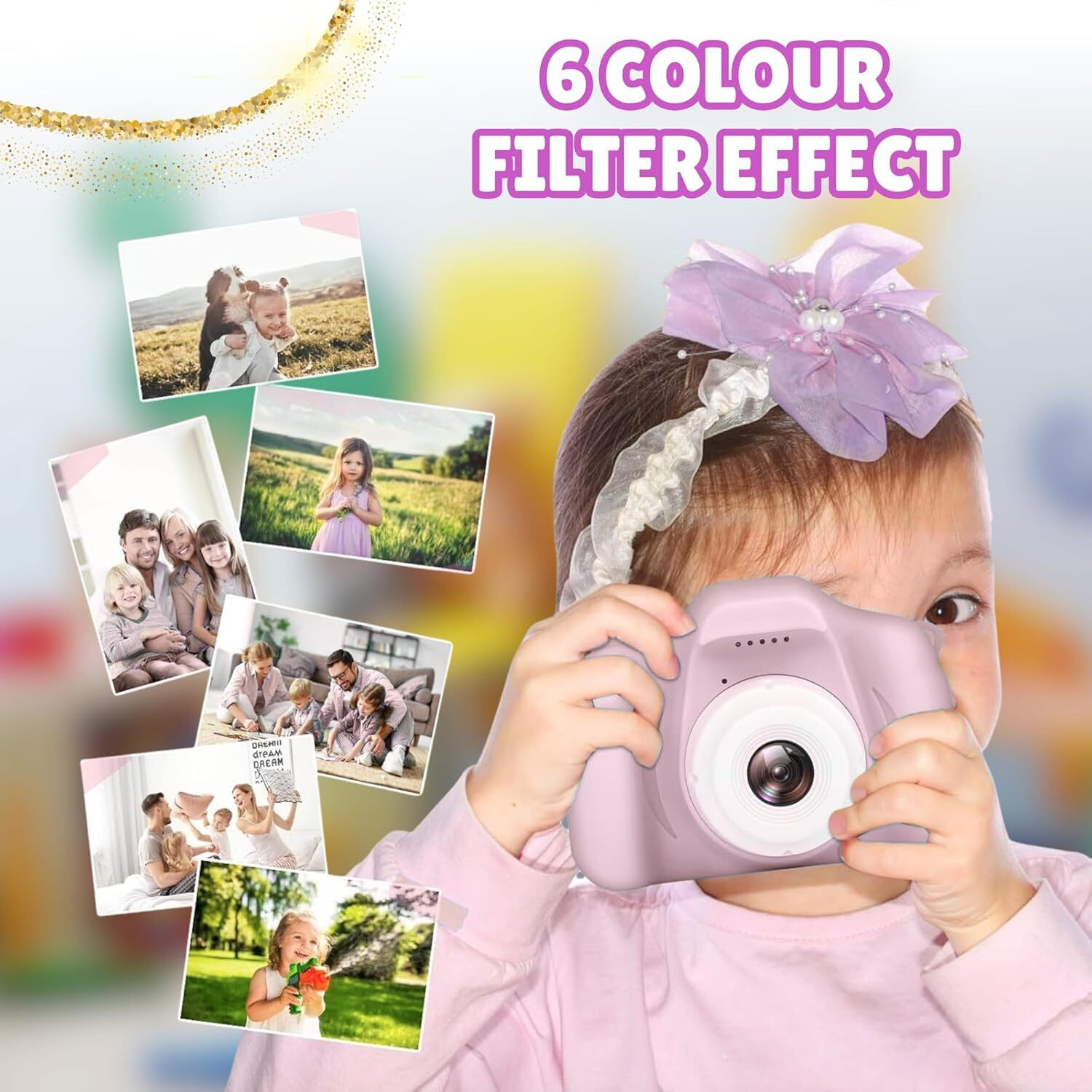 Image of BuyLuxe Camera for Kids with HD Video Recording, Selfie Camera & Games DSLR Camera Best Quality