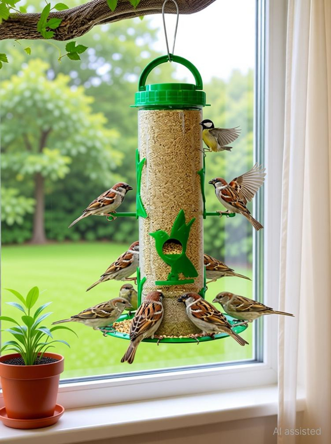 Image of AMIJIVDAYA Large Tube Bird Feeder