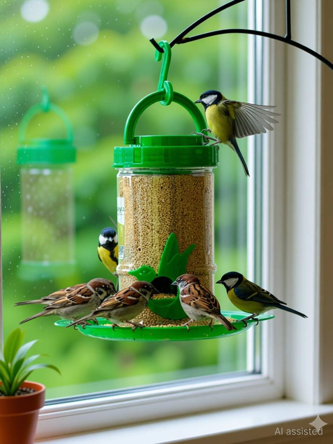 AMIJIVDAYA Window Bird Feeder Bird Feeder