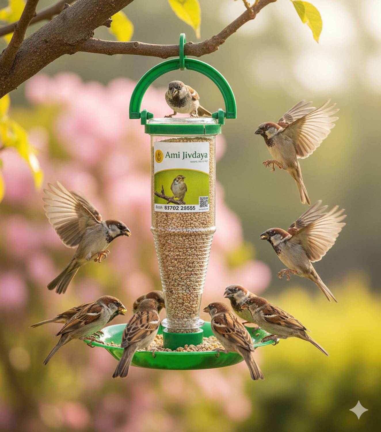 AMIJIVDAYA Nano 2 in 1 feeder Window Bird Feeder