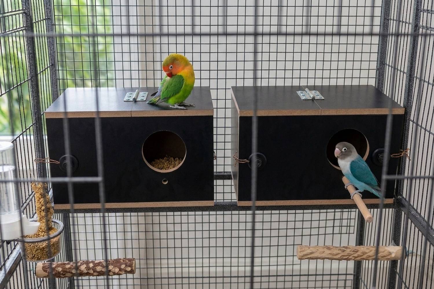 Shree Ganga Breeding Box for Lovebirds, Budgies, 9x6x6 Inch, Pack of 2 - Image 2