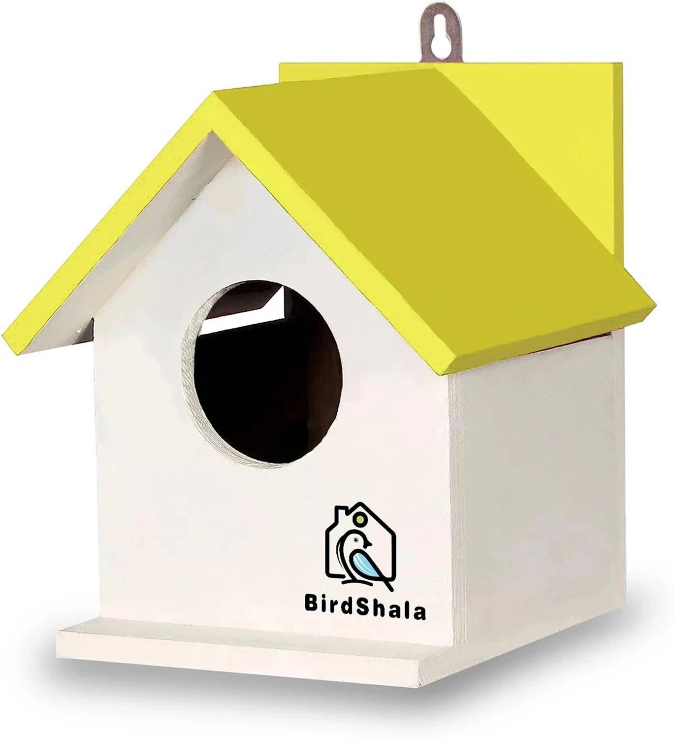 BIRDSHALA Bird House for Sparrow, Budgies & Finches with Air Ventilation and Mounting Hook Bird House