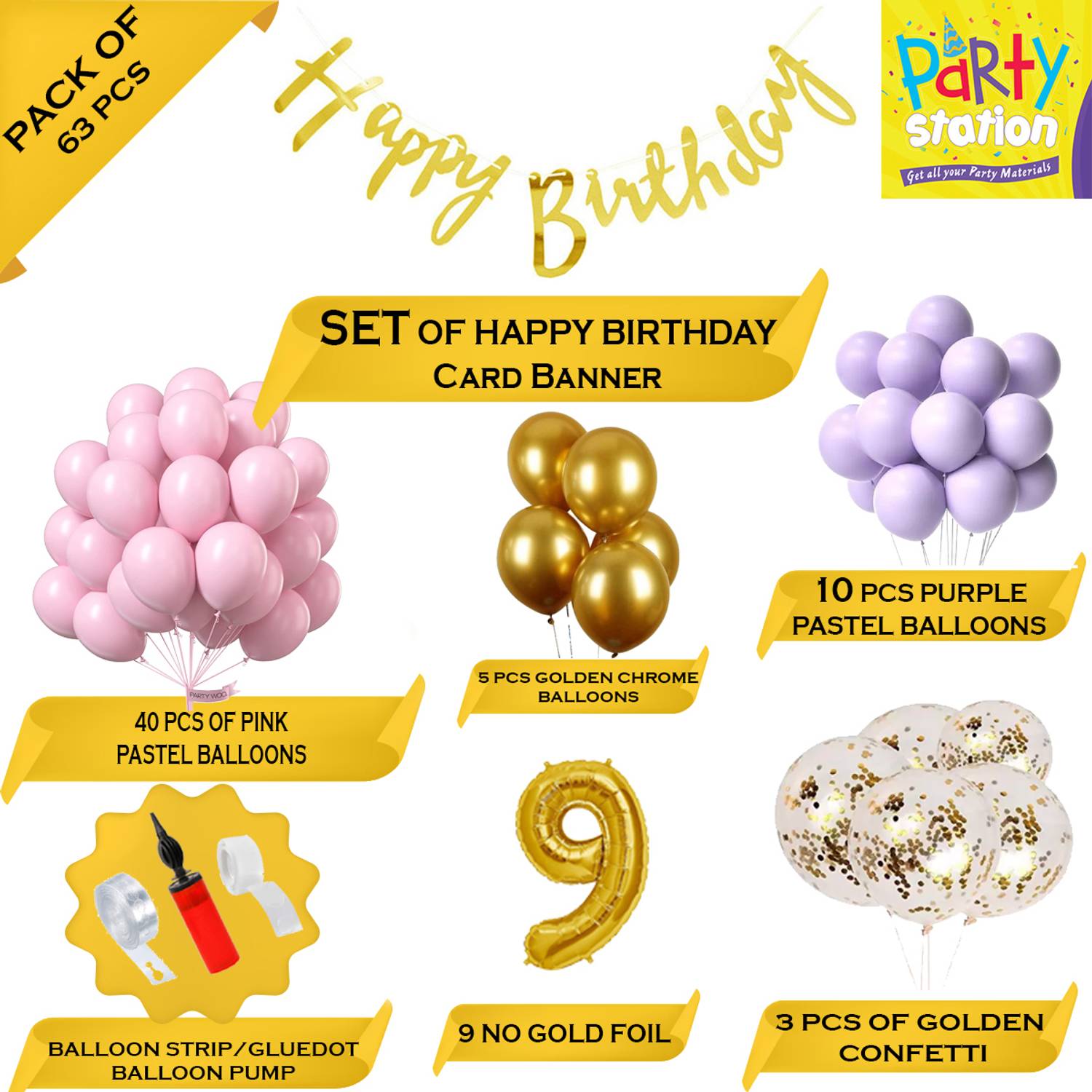 Palloncini 90° Compleanno – 10 Pezzi In Lattice, 23 Cm, Assortiti, Con Scritta 'Happy 90th Birthday' | Decorazioni Festa Unique Party