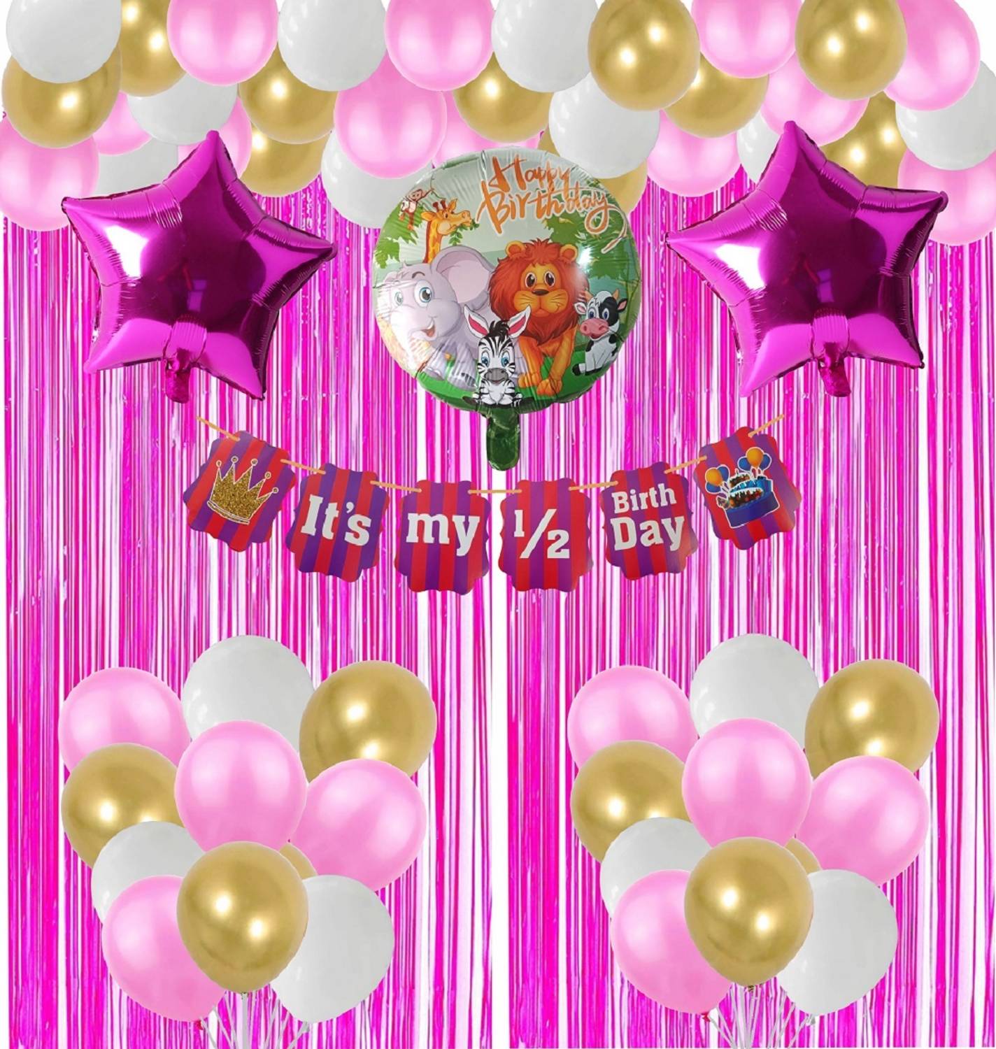 Agk its my half birthday banner, Naming Ceremony Decorations Set for Baby Girl