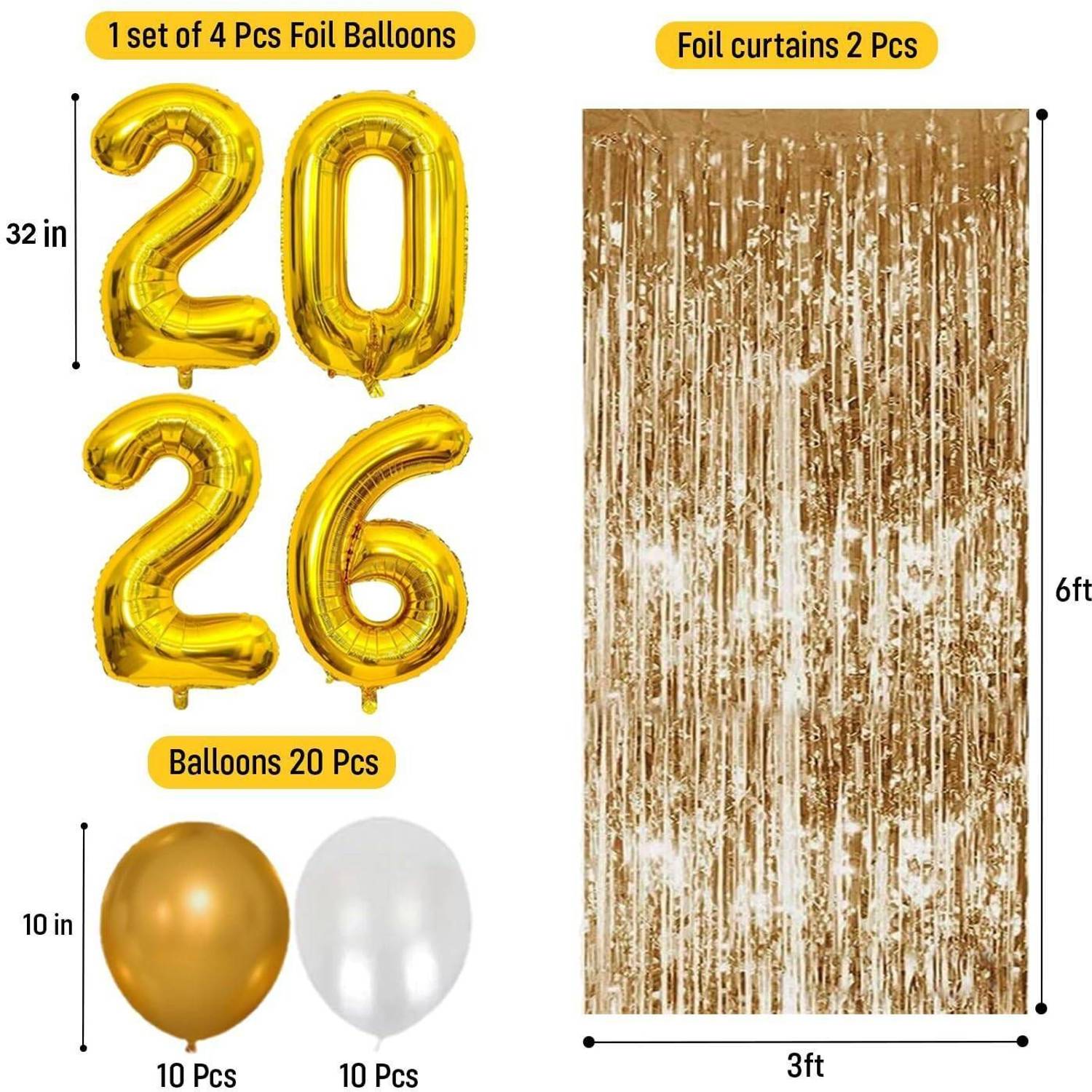 party assets Happy New Year Decoration Kit 2026 Price in India