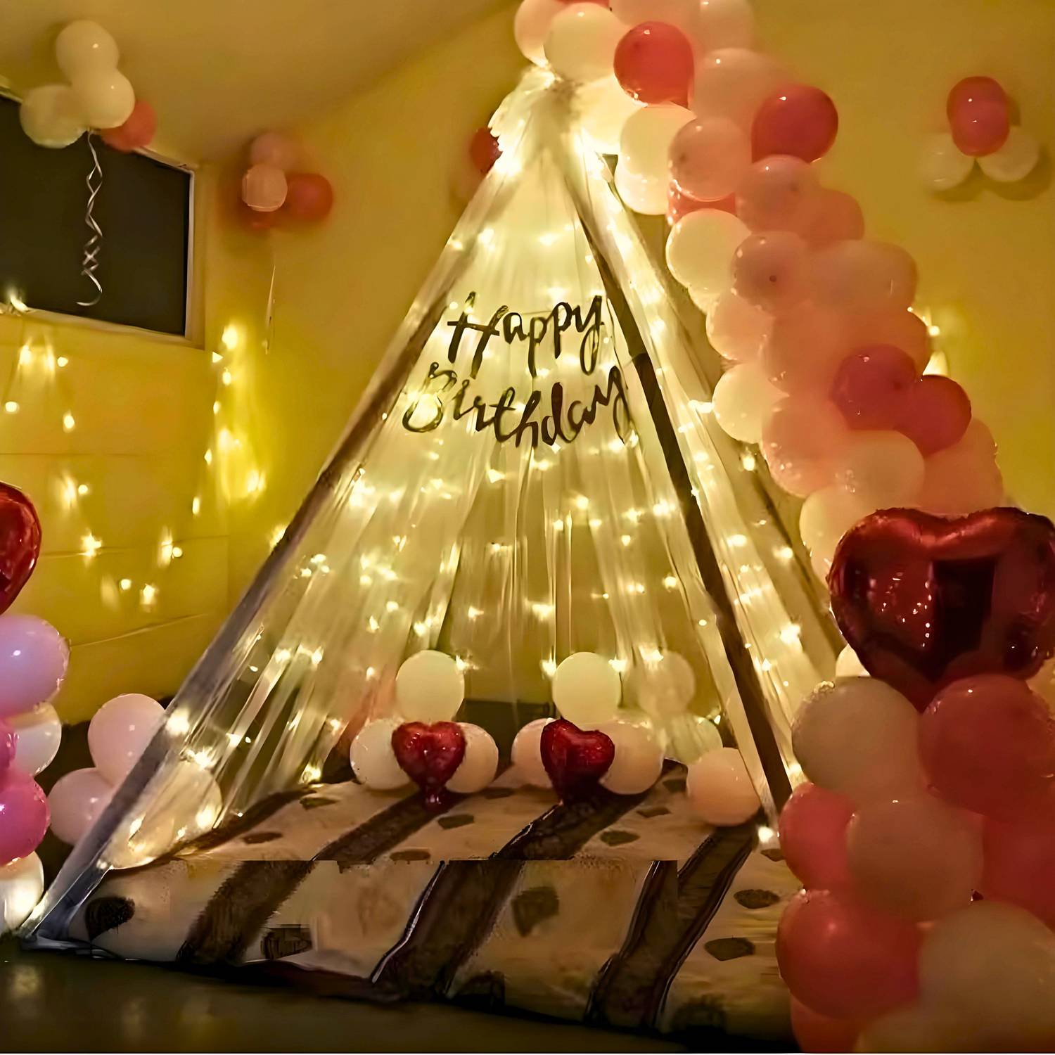 1iAM Happy Birthday Cursive Banner Birthday Decoration for Birthday Party Suppliers