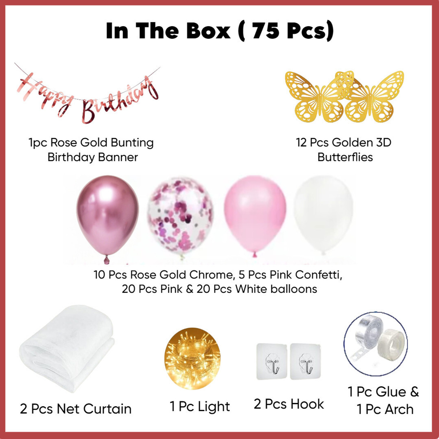 Image of ANILOONS Birthday Decoration Item for Girls.