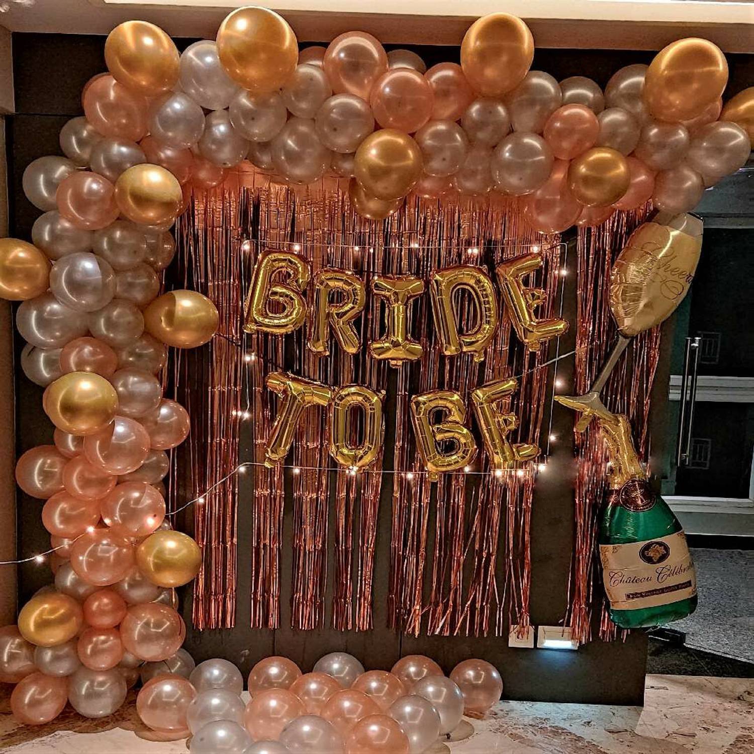1iAM Bride to be/Bachelors party decoration with Cheers,Champagne Bottle foil balloon