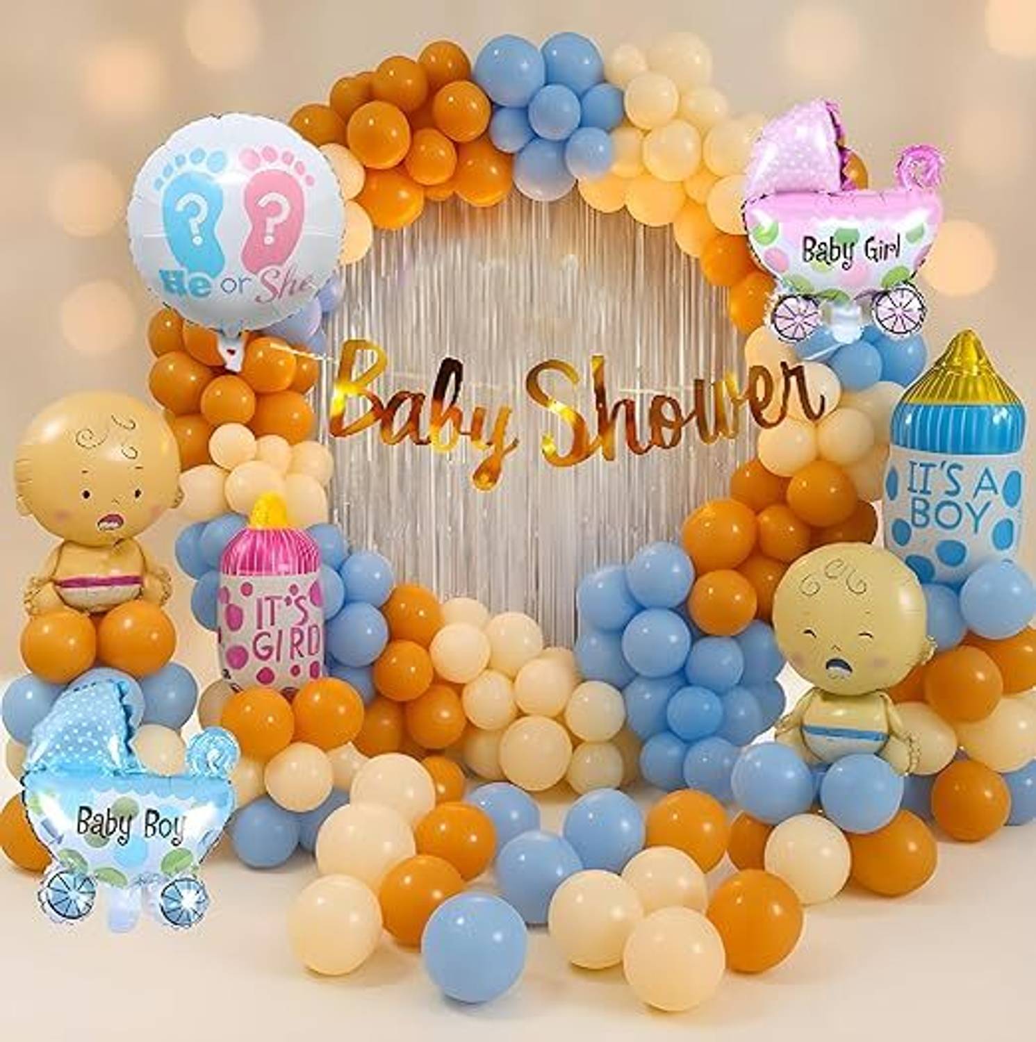 AERLOONZILLA Baby Shower Decoration Items Set-55Pcs