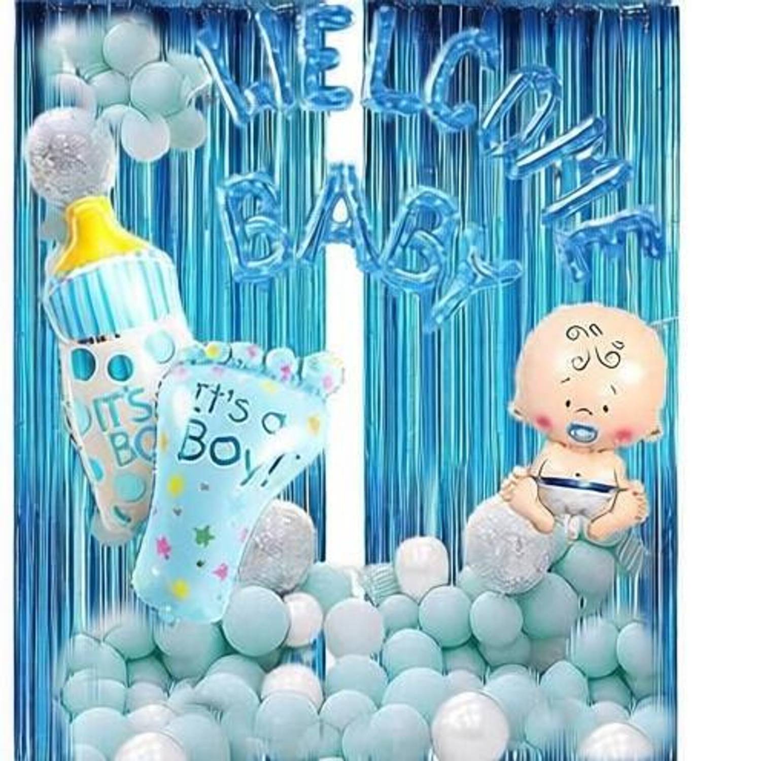 AERLOONZILLA Baby Boy Welcome Decoration Kit For Home 44Pcs