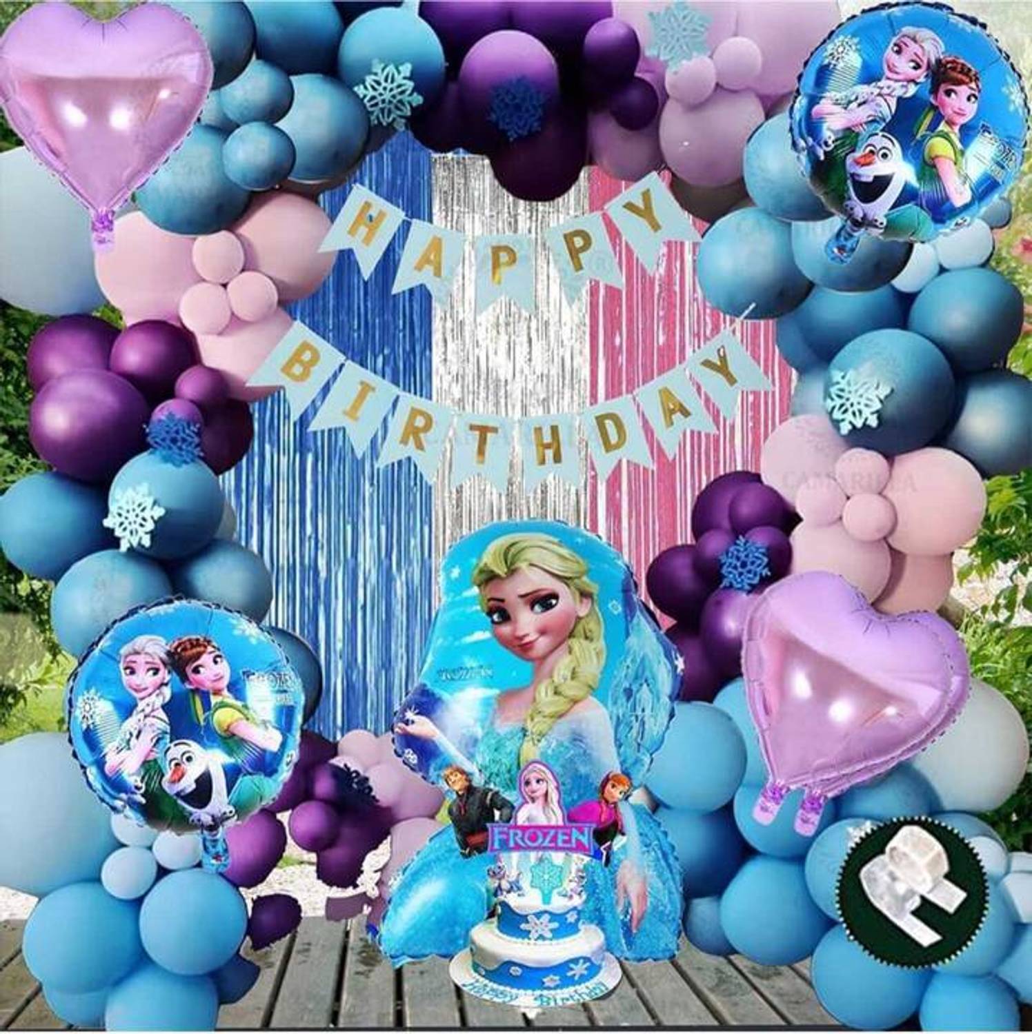 AERLOONZILLA Adorable Frozen Theme Birthday Decoration Kit for Girls
