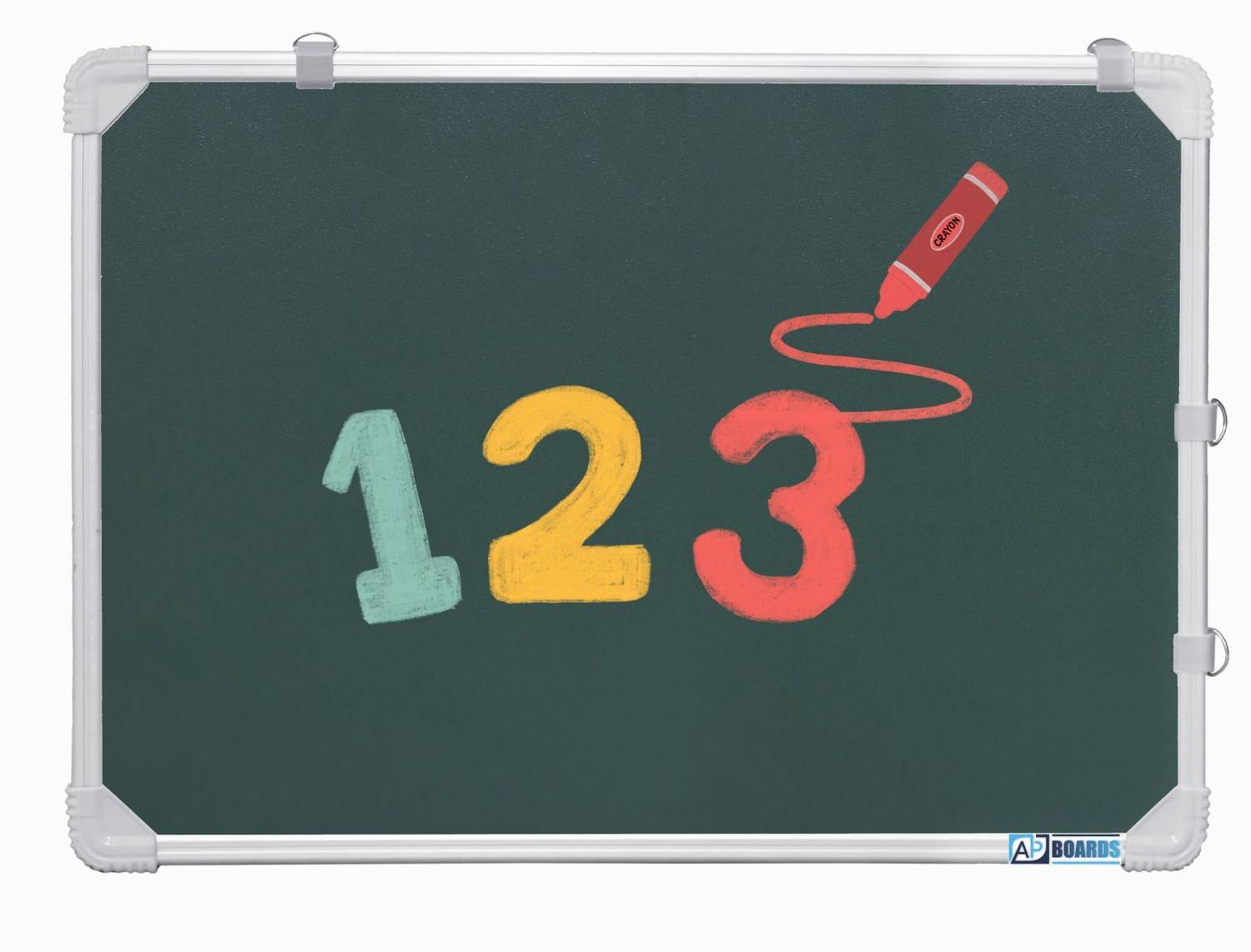 APBOARDS Non-Magnetic(White-Green) (1.5X1) For Home,School and Office Use-Pack of 1 White board