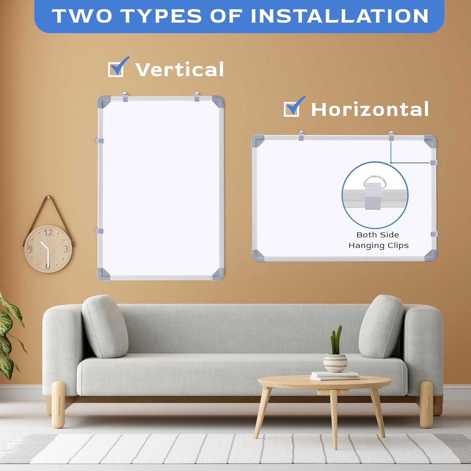 Image of Preha The Smart Choice Non Magnetic Melamine 2x1.5 Feet Whiteboard Double-Sided Writing Whiteboard & Chalkboard Whiteboards