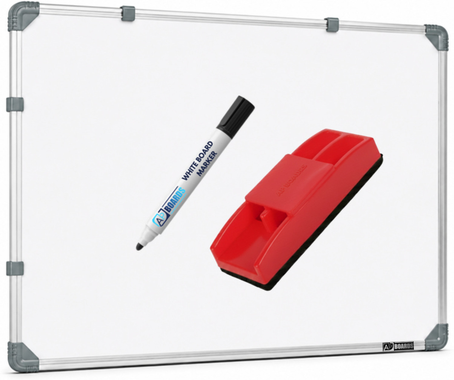 Image of APBOARDS Whiteboard 3x4Feet for Home,Office & Classroom with Marker & Duster White board