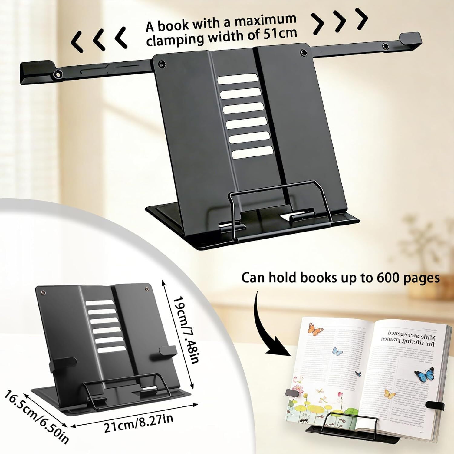 Image of FRENYEAR 6 Compartments Metal Metal Stand Holder