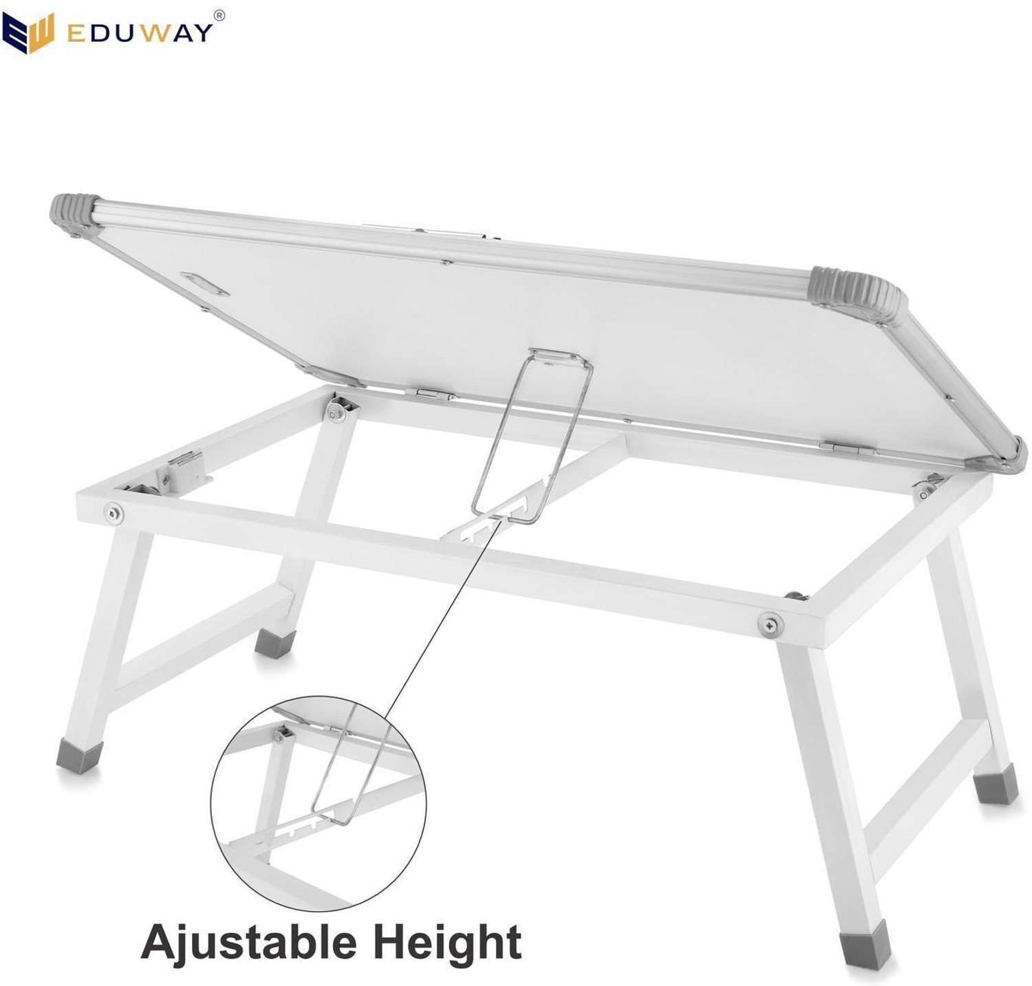 Image of Eduway Melamine Multipurpose Whiteboard Study Laptop Table with 1 Marker 1 Duster White board